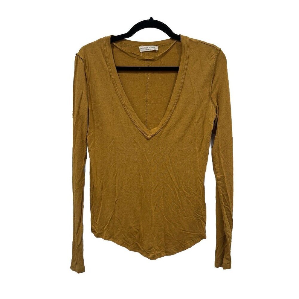 We the Free Moon Dance long Sleeve mustard color size Xsmall Xs